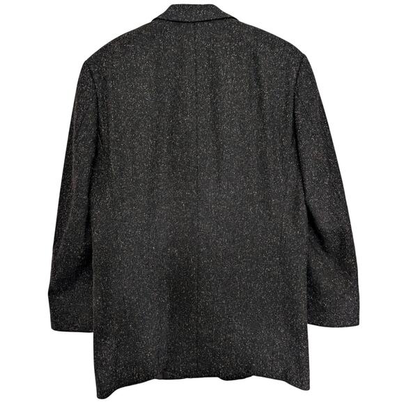Hugo Boss Mens Blazer 42L Brown Wool Silk Sport Coat Tweed Lined Jacket USA - Picture 2 of 6